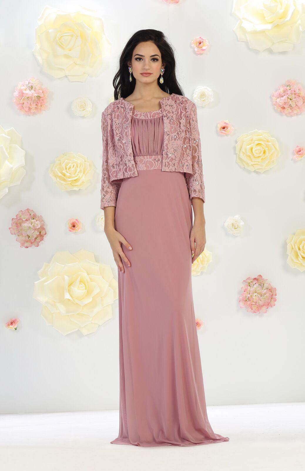 Long Formal Dress Mother of the Bride Bridesmaids - The Dress Outlet May Queen