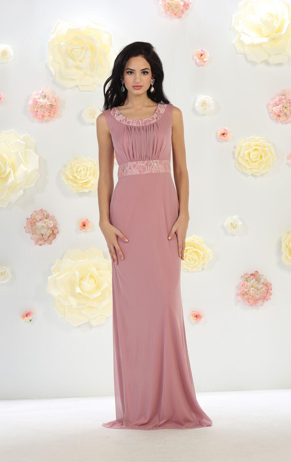 Long Formal Dress Mother of the Bride Bridesmaids - The Dress Outlet May Queen