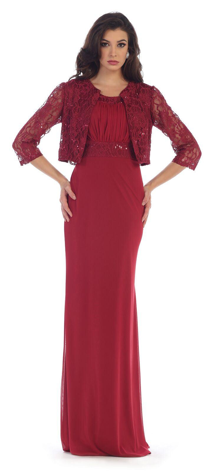 Long Formal Dress Mother of the Bride Bridesmaids - The Dress Outlet May Queen