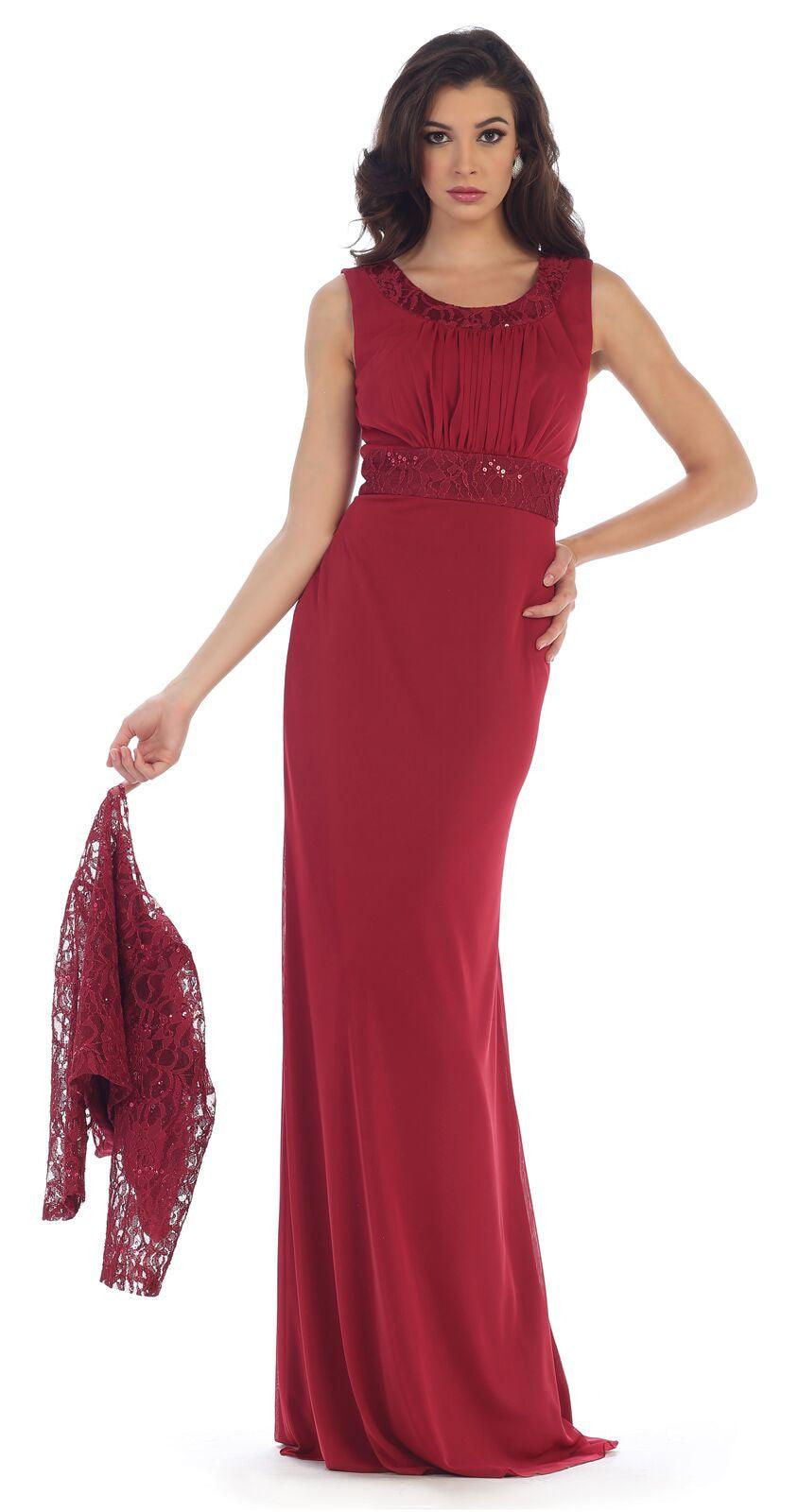 Long Formal Dress Mother of the Bride Bridesmaids - The Dress Outlet May Queen