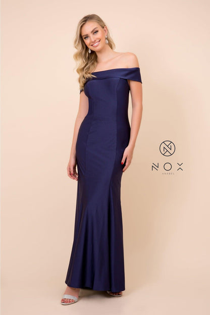 Long Formal Dress Off Shoulder Evening Gown - The Dress Outlet Nox Anabel