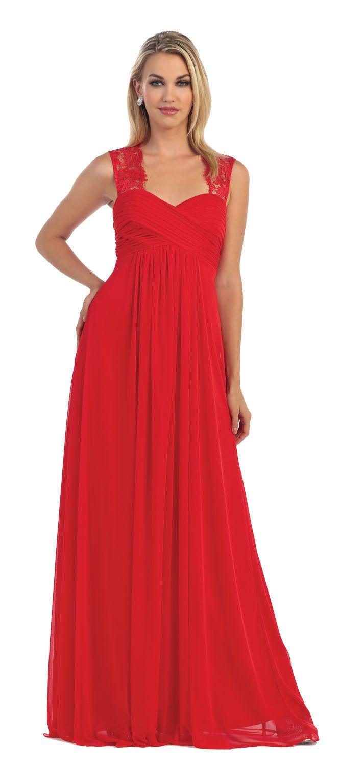Long Formal Dress Plus Size Bridesmaid Prom - The Dress Outlet May Queen