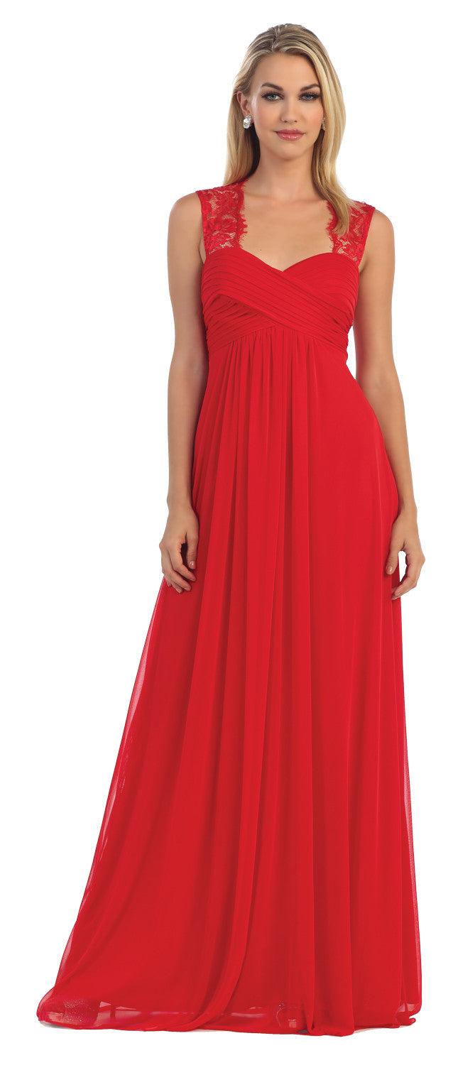 Long Formal Dress Plus Size Bridesmaid Prom - The Dress Outlet May Queen
