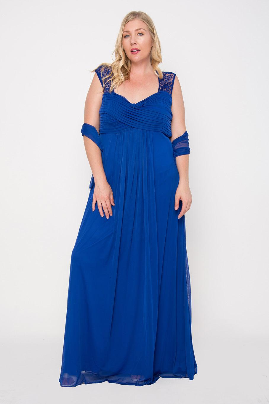 Long Formal Dress Plus Size Bridesmaid Prom - The Dress Outlet May Queen