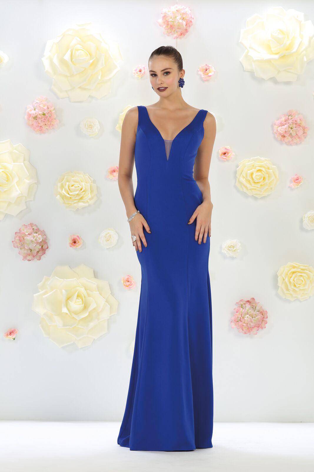 Long Formal Dress Plus Size Bridesmaids Gown - The Dress Outlet May Queen