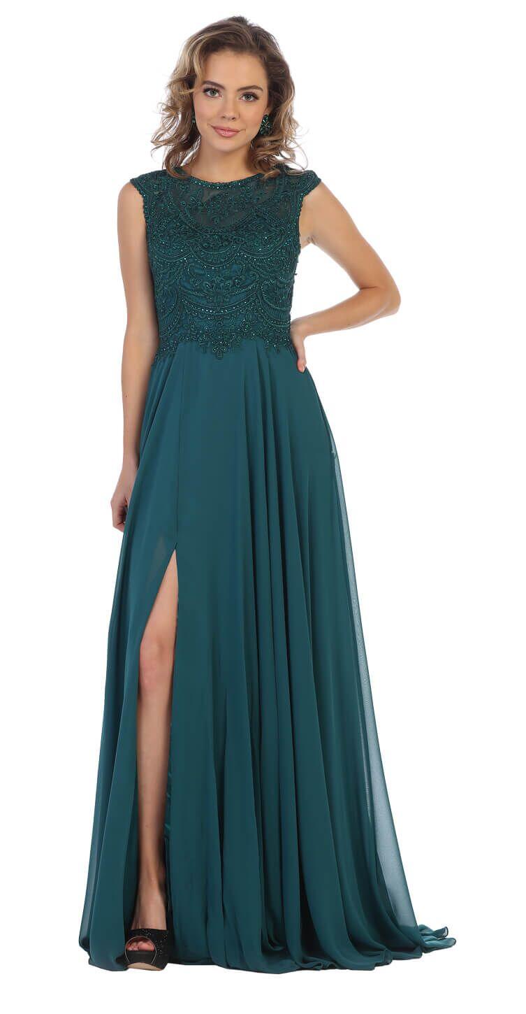 Long Formal Dress Plus Size Evening Gown - The Dress Outlet May Queen