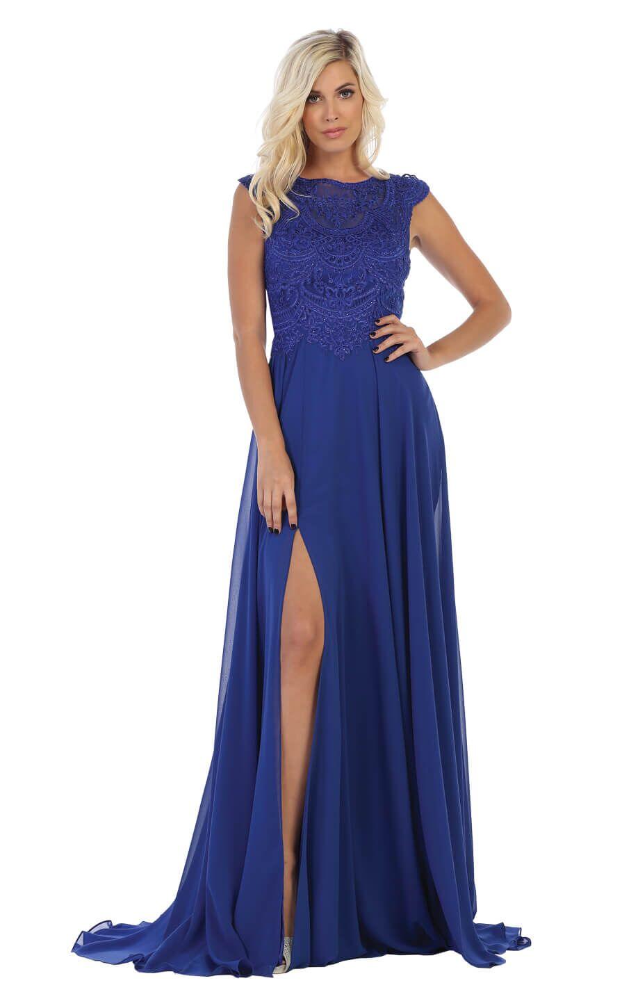 Long Formal Dress Plus Size Evening Gown - The Dress Outlet May Queen