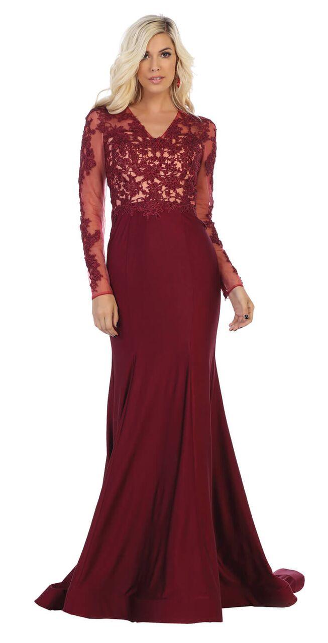 Long Formal Dress Plus Size Evening Gown - The Dress Outlet May Queen