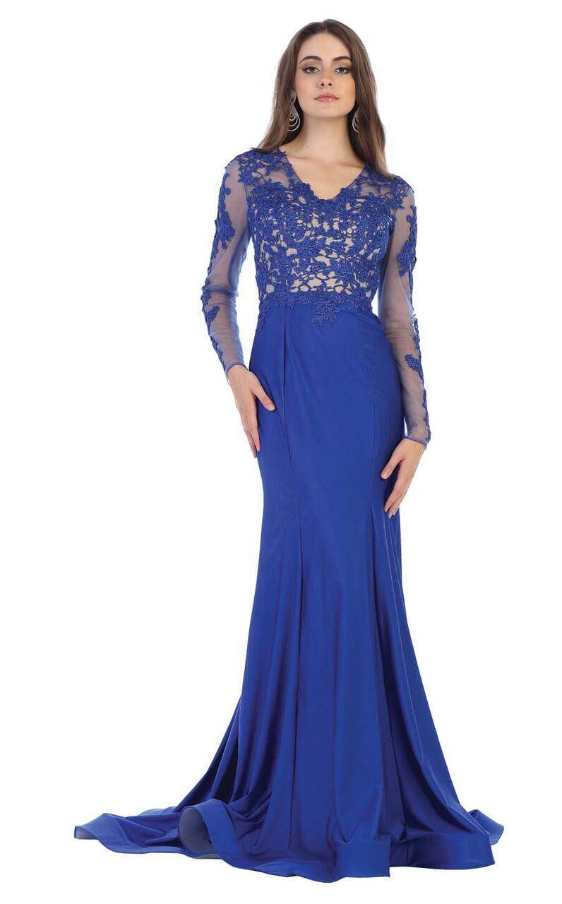 Long Formal Dress Plus Size Evening Gown - The Dress Outlet May Queen
