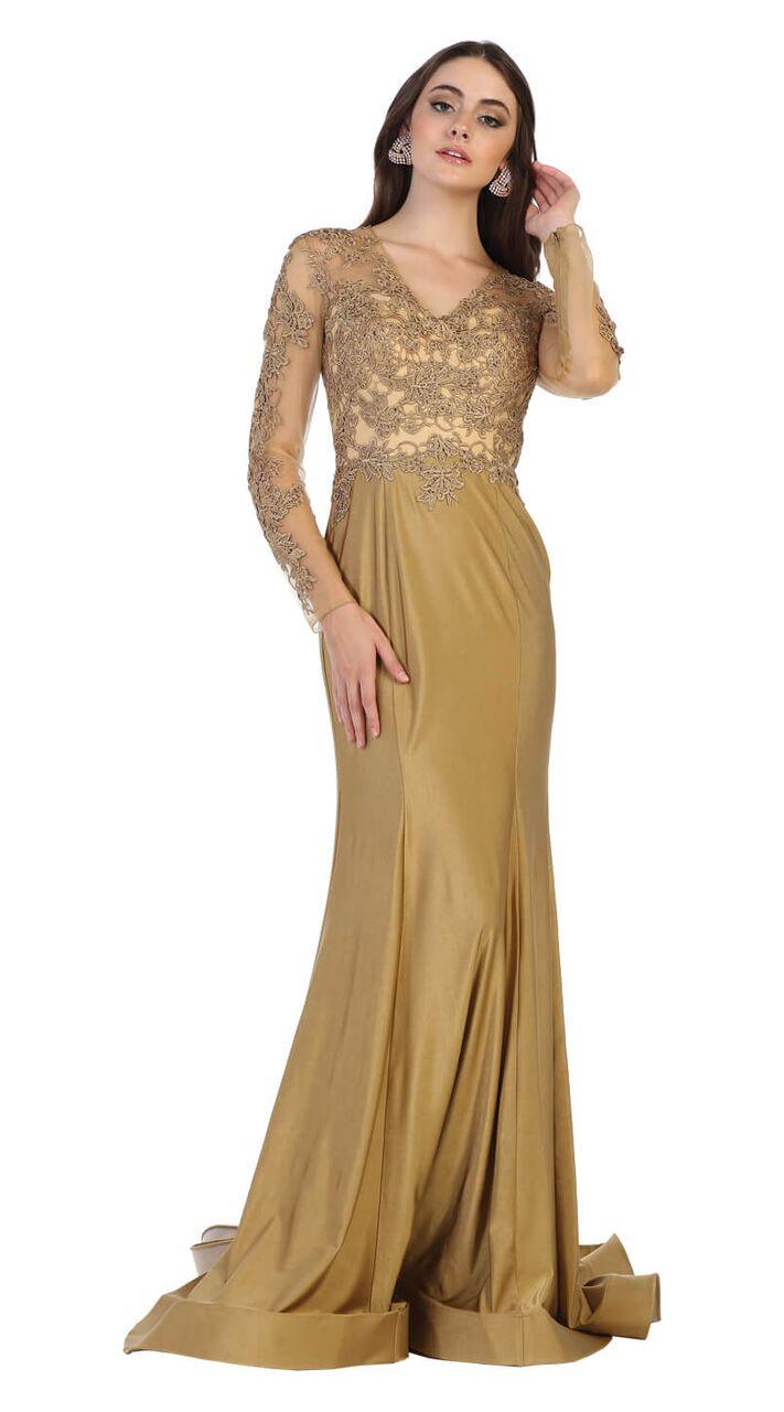 Long Formal Dress Plus Size Evening Gown - The Dress Outlet May Queen