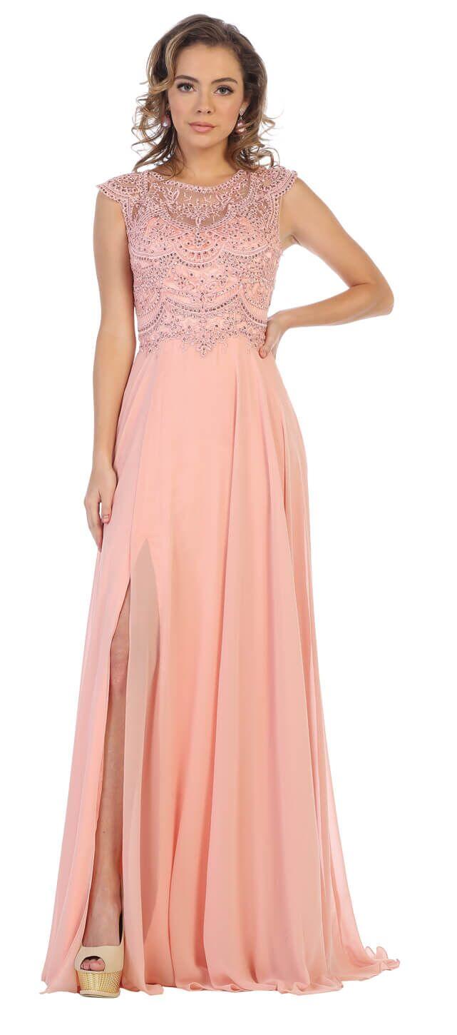 Long Formal Dress Plus Size Evening Gown - The Dress Outlet May Queen