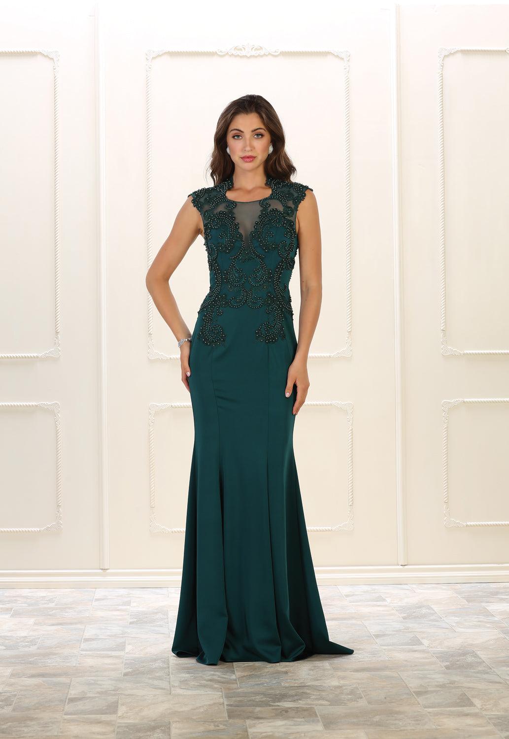 Long Formal Dress Prom Plus Size Evening Gown - The Dress Outlet May Queen