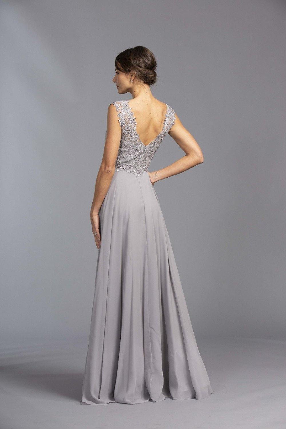 slate grey maxi dress