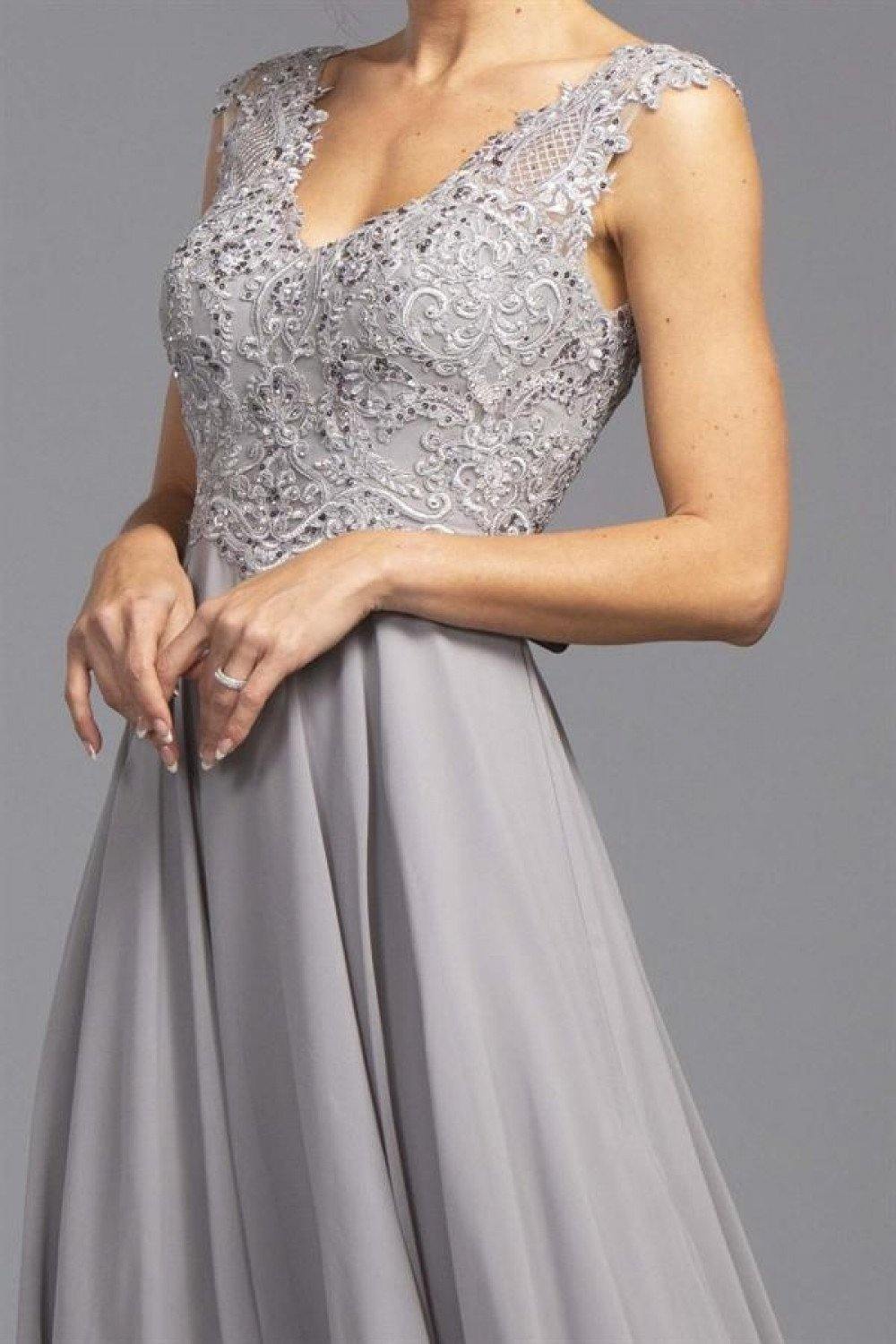 Long Formal Dress Slate Gray