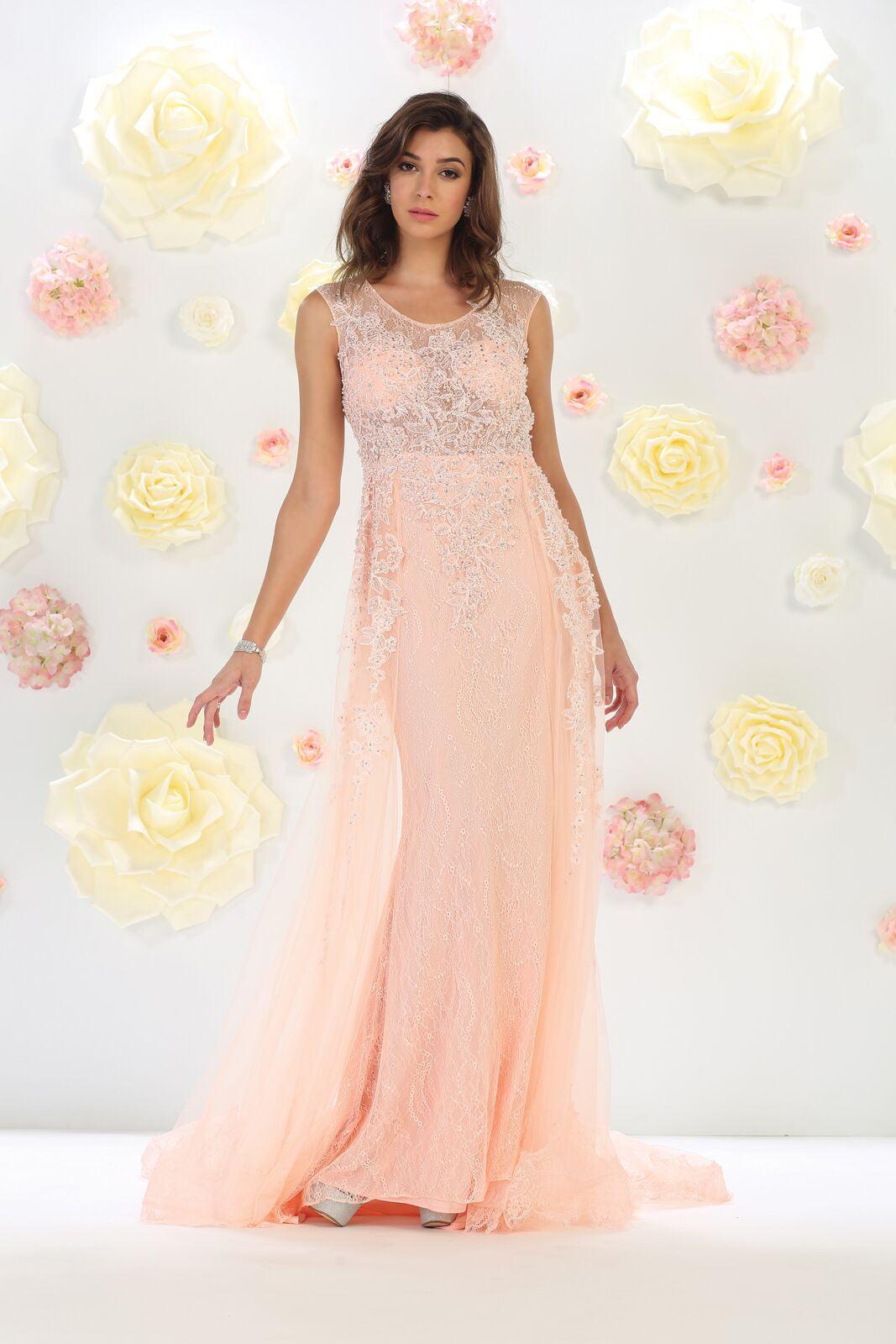 Long Formal Dresses Plus Size Evening Party Prom Gown - The Dress Outlet May Queen