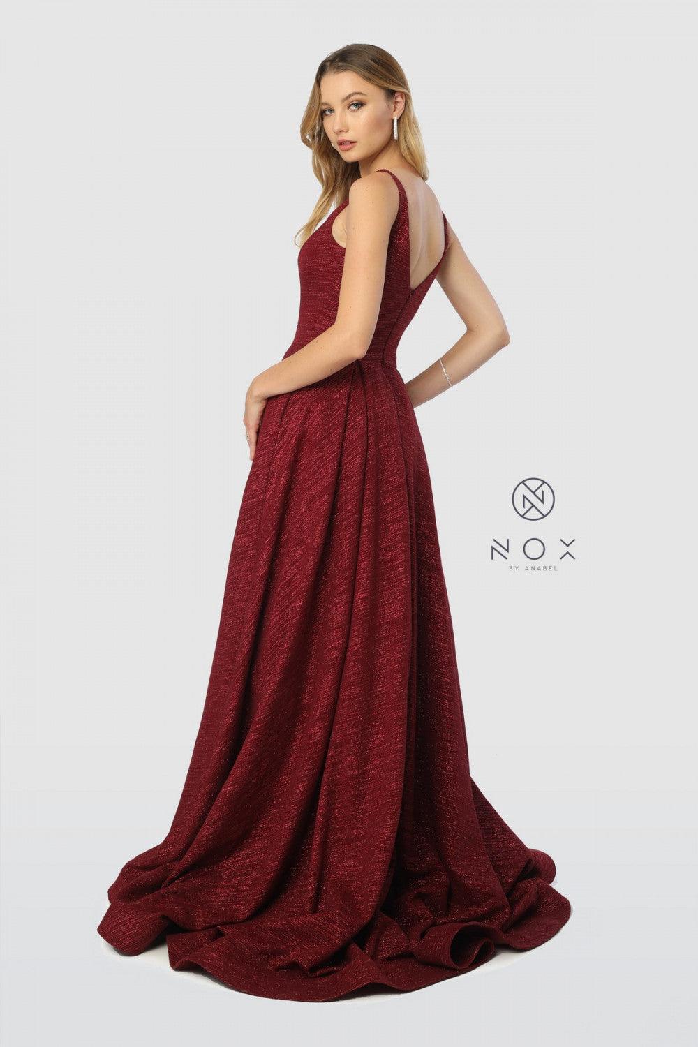 Long Formal Evening Gown Prom Dress with Pockets - The Dress Outlet Nox Anabel