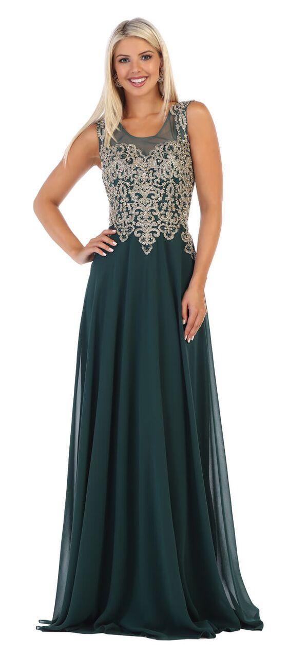 Long Formal Evening Prom Plus Size Dress - The Dress Outlet May Queen