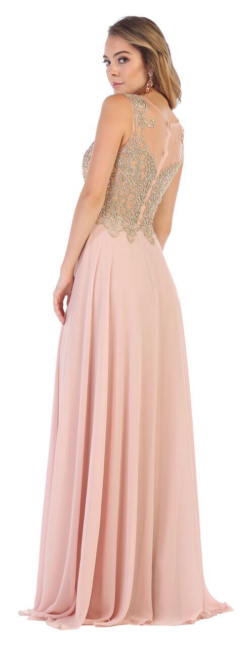 Long Formal Evening Prom Plus Size Dress - The Dress Outlet May Queen