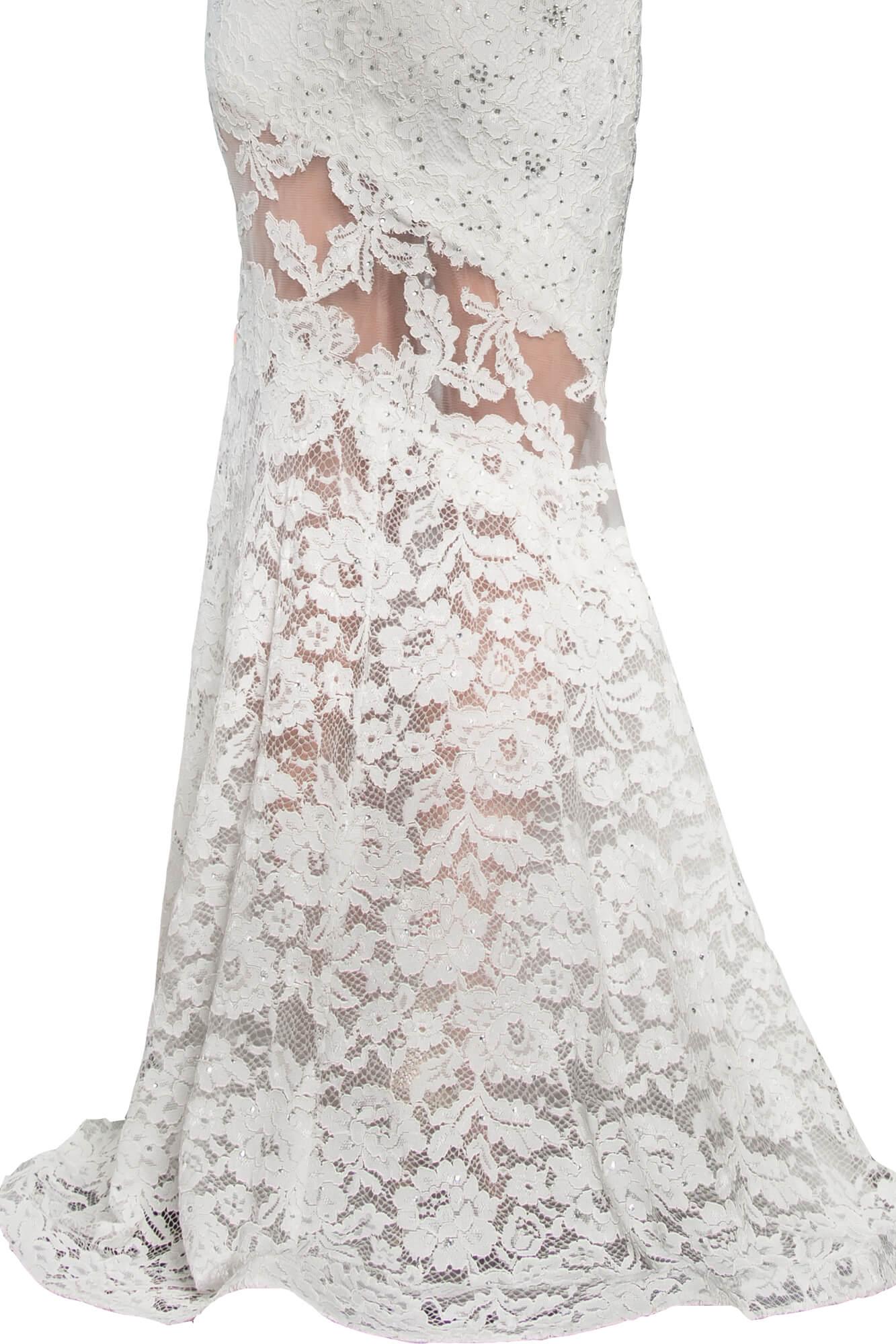 Long Formal Fitted Lace Wedding Dress