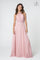 Long Formal Halter Bridesmaids Chiffon Prom Dress - The Dress Outlet Elizabeth K