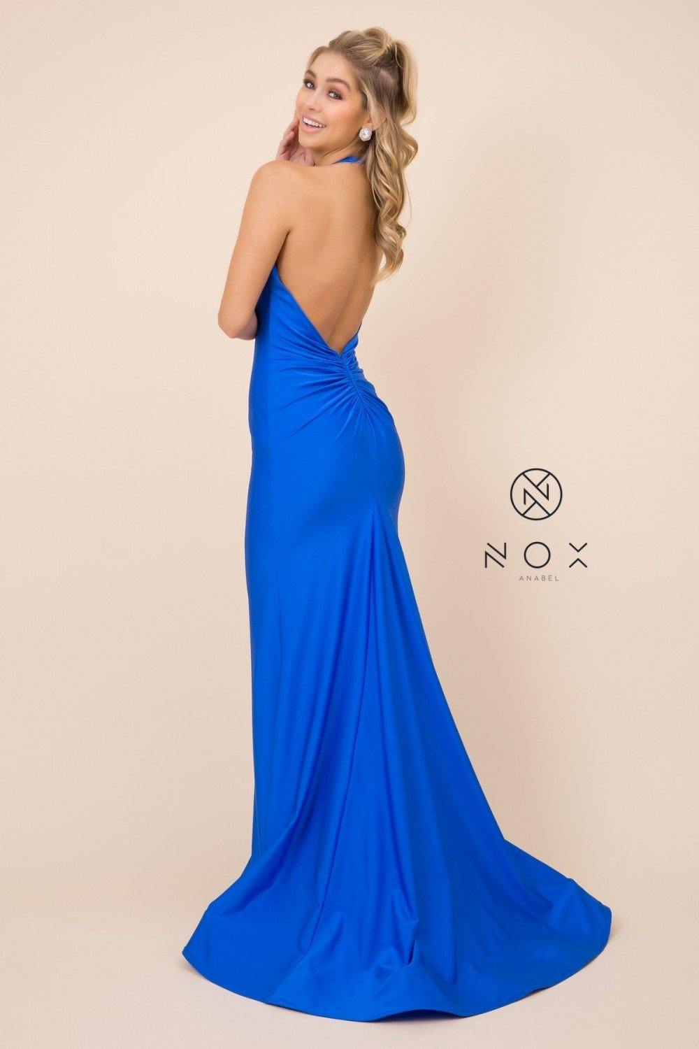 Long Formal Halter Mermaid Evening Prom Dress