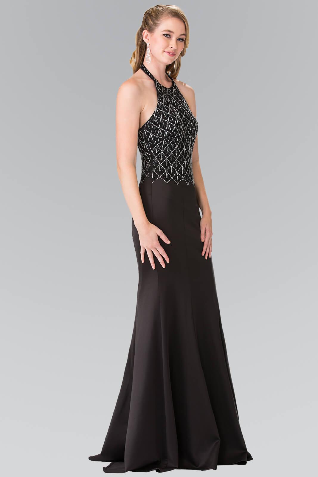 Long Formal Halter Neck Prom Dress - The Dress Outlet Elizabeth K