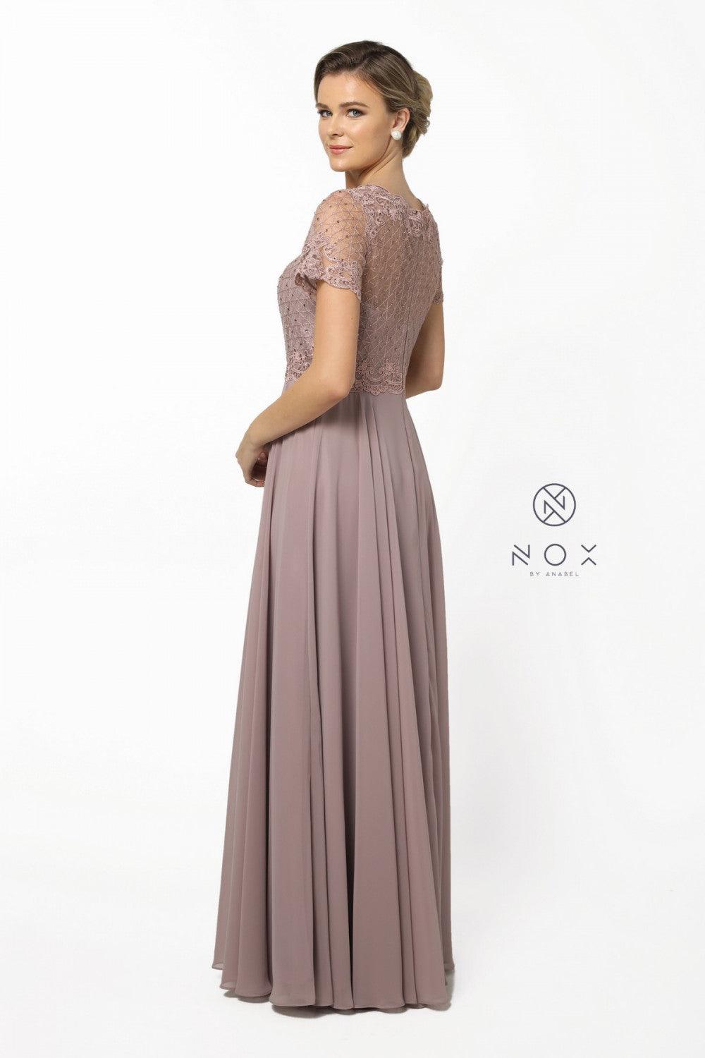 Long Formal Mother of the Bride Dress - The Dress Outlet Nox Anabel