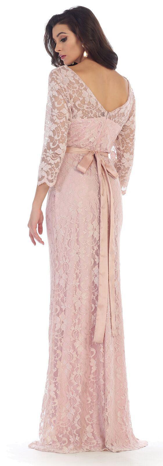 Long Formal Mother of the Bride Dress Plus Size Groom - The Dress Outlet May Queen