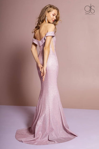 Long Formal Off Shoulder Prom Dress - The Dress Outlet Elizabeth K