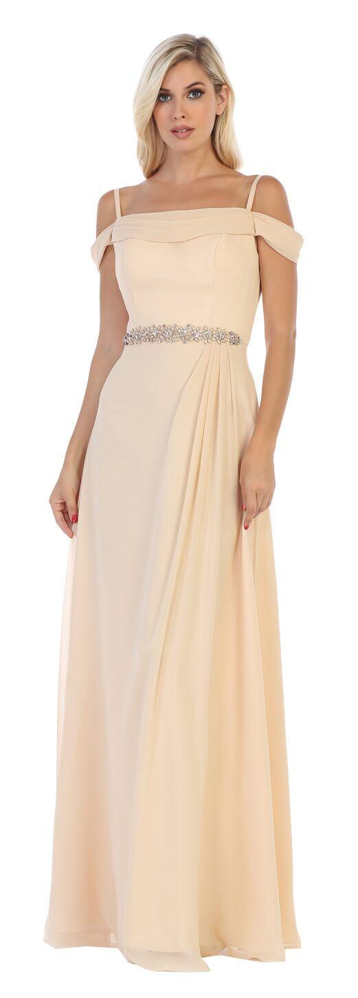 Long Formal Off The Shoulder Plus Size Prom Dress - The Dress Outlet May Queen