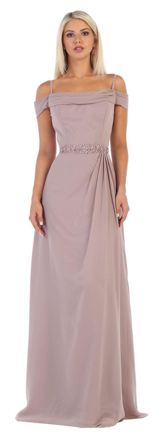 Long Formal Off The Shoulder Plus Size Prom Dress - The Dress Outlet May Queen