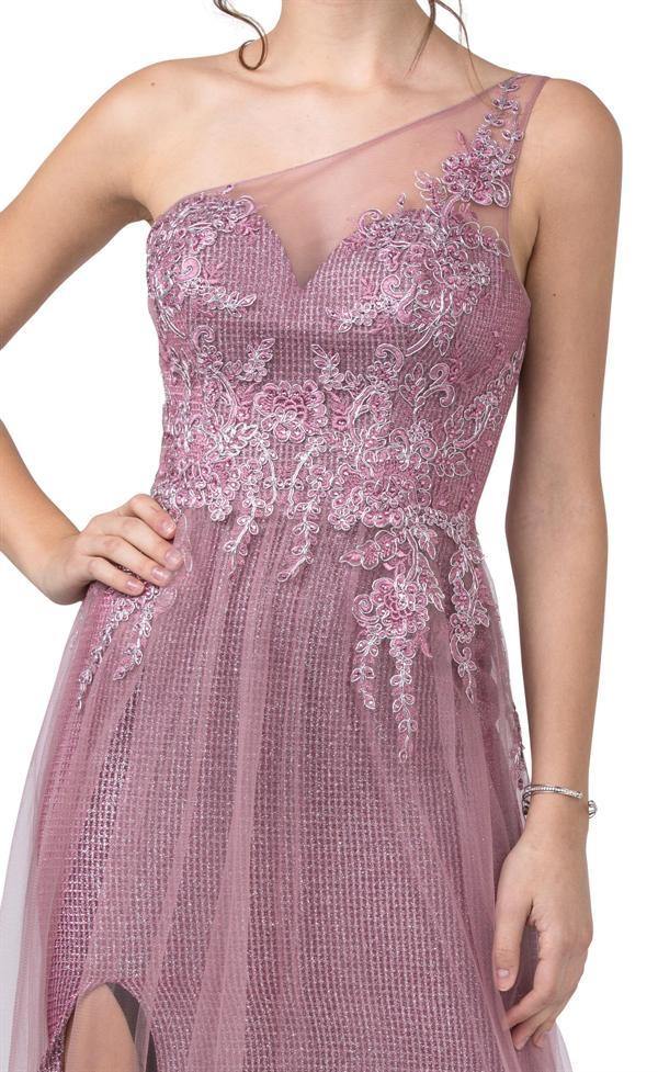 Long Formal One Shoulder Evening Prom Dress