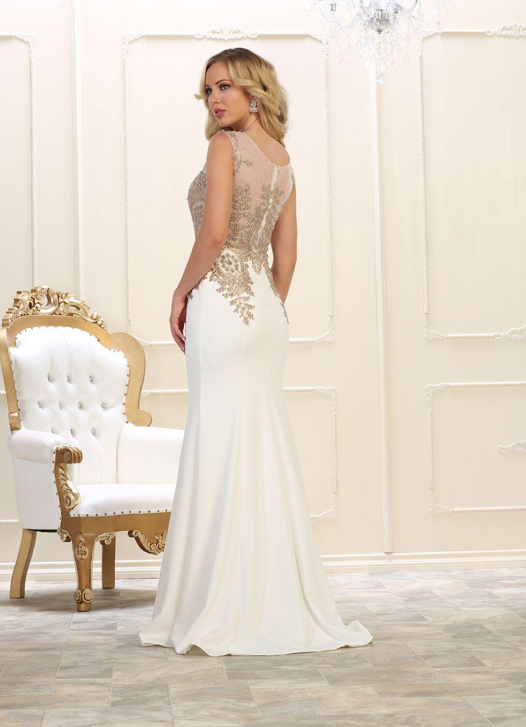 Long Formal Plus Size Beaded Prom Dress - The Dress Outlet May Queen