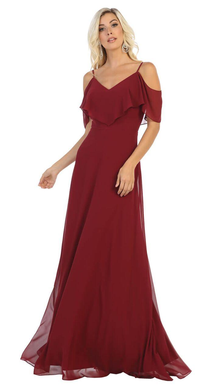 Long Formal Plus Size Bridesmaids Prom Dress - The Dress Outlet May Queen