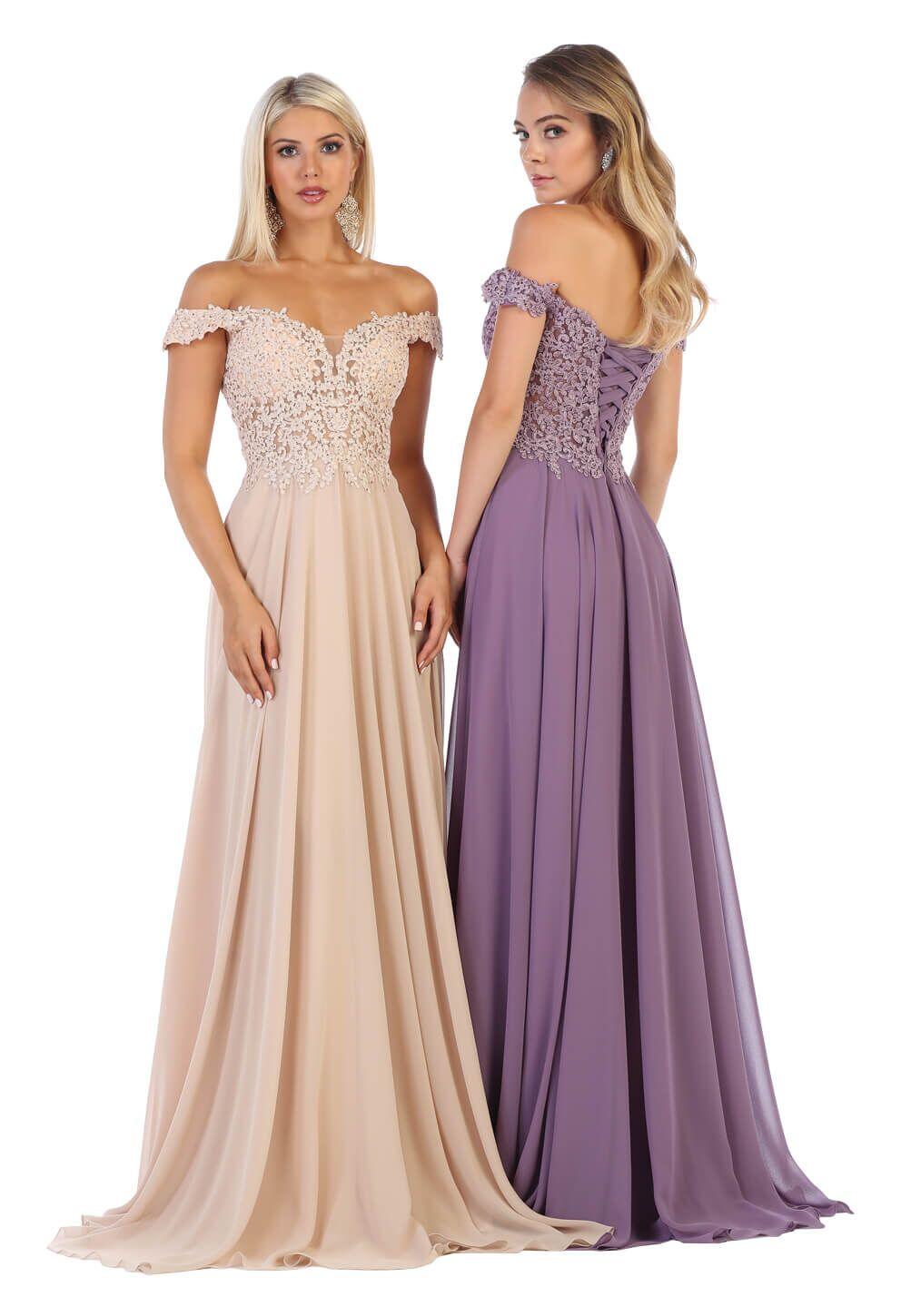 Long Formal Plus Size Dress Evening Prom Gown - The Dress Outlet May Queen
