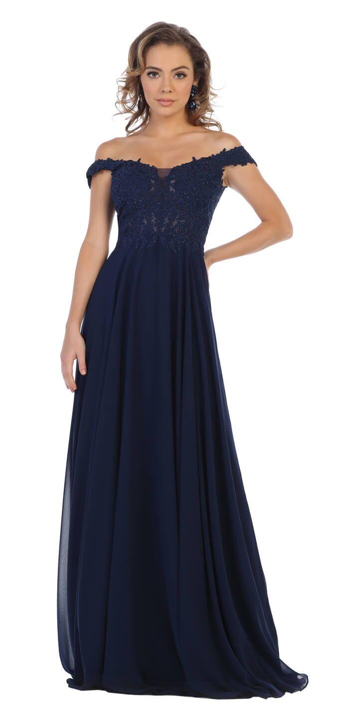 Long Formal Plus Size Dress Evening Prom Gown - The Dress Outlet May Queen