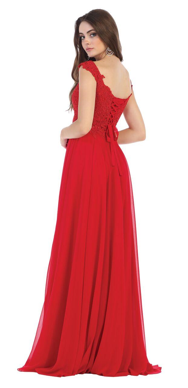 Long Formal Plus Size Dress Evening Prom Gown - The Dress Outlet May Queen
