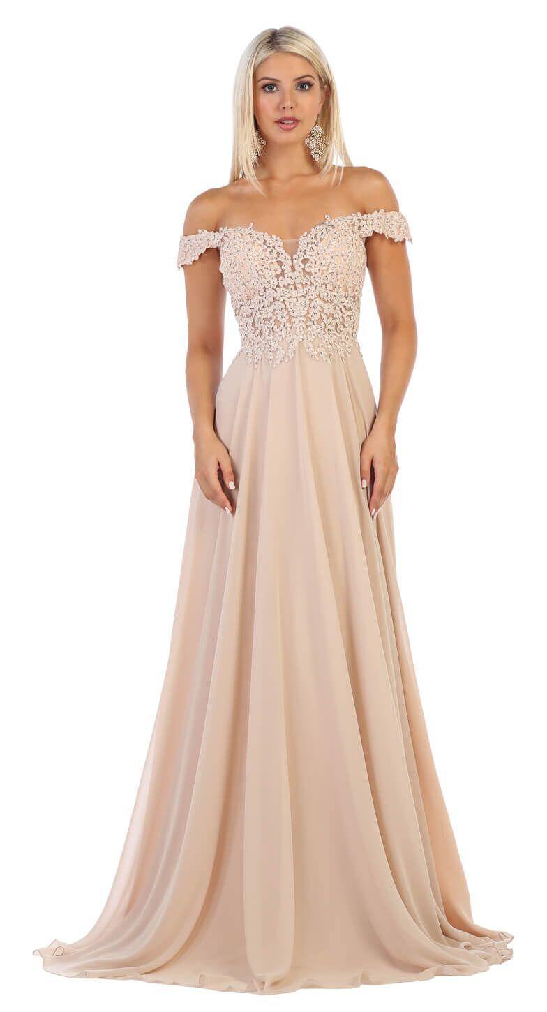 Long Formal Plus Size Dress Evening Prom Gown - The Dress Outlet May Queen