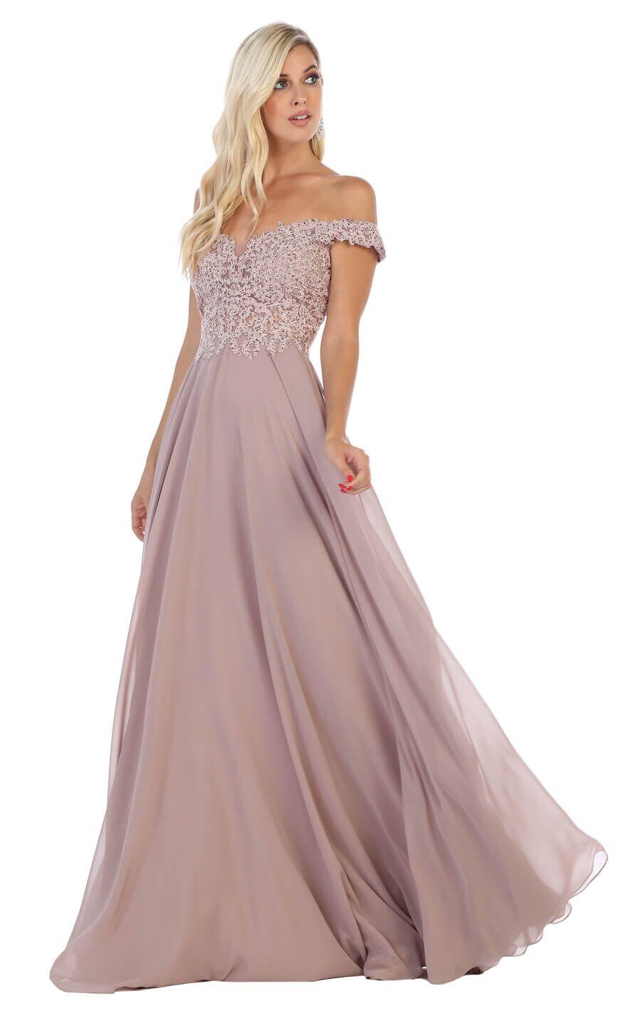 Long Formal Plus Size Dress Evening Prom Gown - The Dress Outlet May Queen