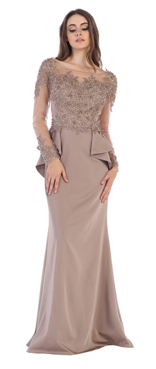 Long Formal Plus Size Evening Dress Mother of the Bride - The Dress Outlet May Queen