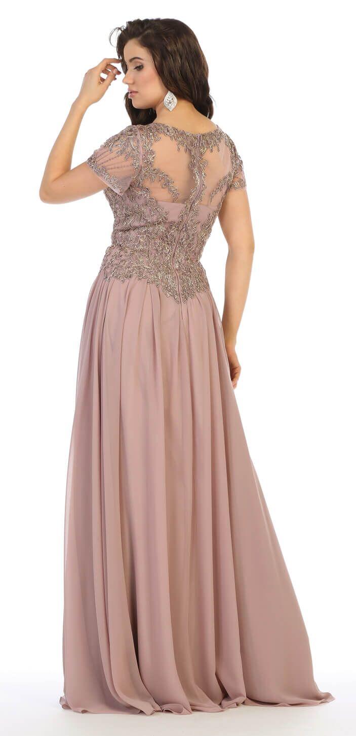 Long Formal Plus Size Mother of the Bride Dress - The Dress Outlet May Queen