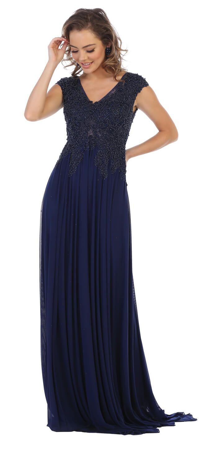 Long Formal Plus Size Party Dress - The Dress Outlet May Queen
