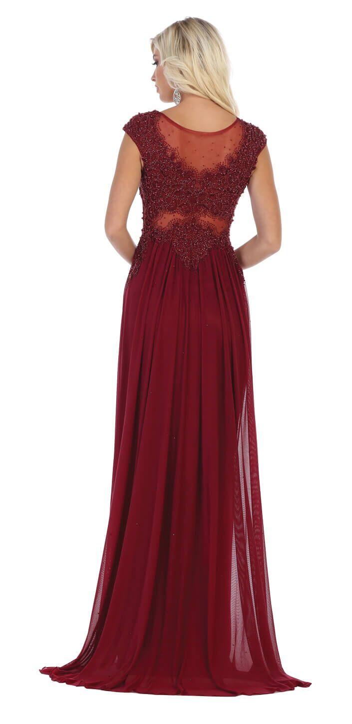 Long Formal Plus Size Party Dress - The Dress Outlet May Queen