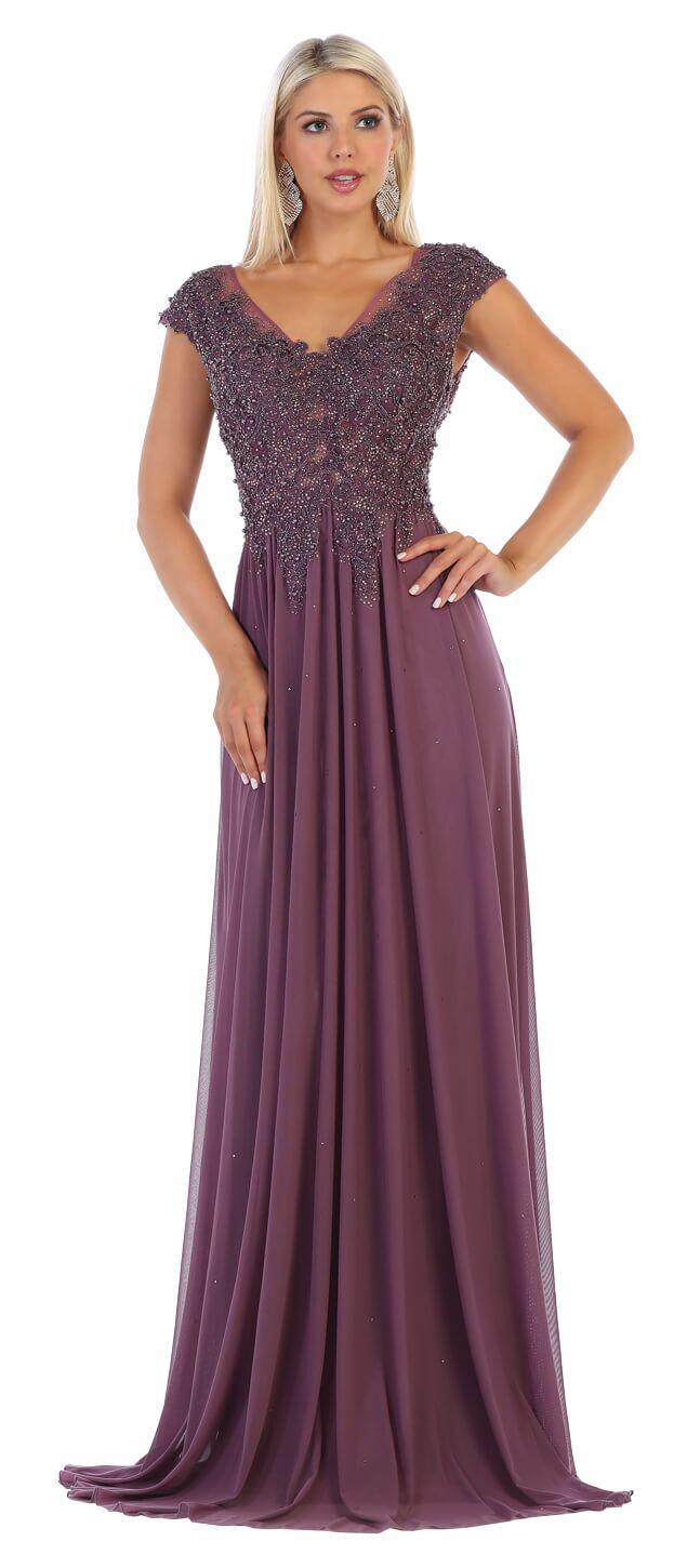 Long Formal Plus Size Party Dress - The Dress Outlet May Queen