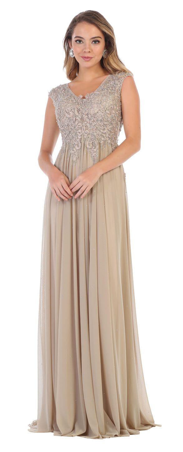 Long Formal Plus Size Party Dress - The Dress Outlet May Queen