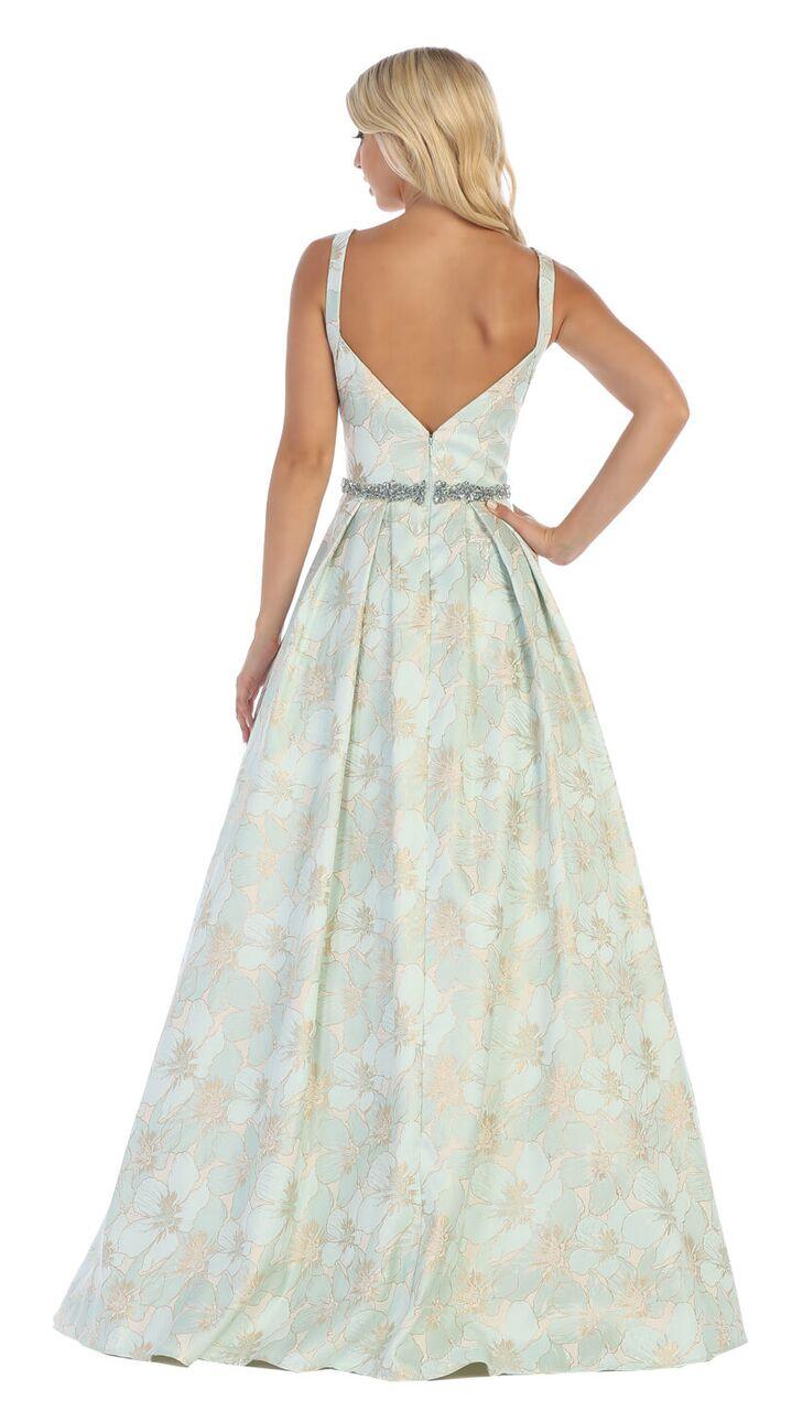 Long Formal Prom Dress Ball Gown with Pockets - The Dress Outlet May Queen