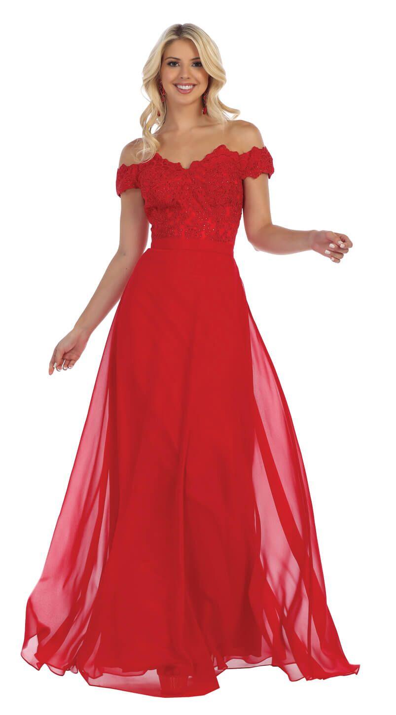 Long Formal Prom Dress Evening Gown - The Dress Outlet May Queen