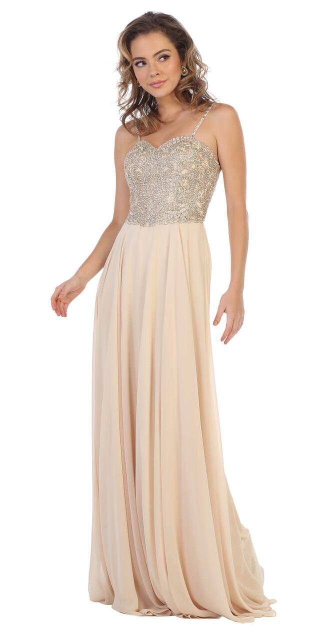 Long Formal Prom Dress Evening Gown - The Dress Outlet May Queen