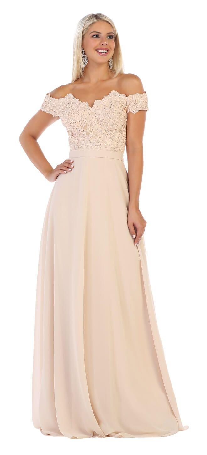 Long Formal Prom Dress Evening Gown - The Dress Outlet May Queen