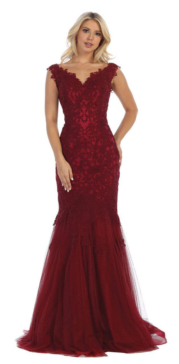 Long Formal Prom Dress Plus Size Evening Gown